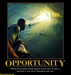 Opportunity is knockin' at your door // But you never left a welcome mat // it doesn't matter anymore...